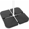 Base per Ombrellone Aktive 50 x 50 x 7,5 cm Plastica 80 kg 4 Pezzi