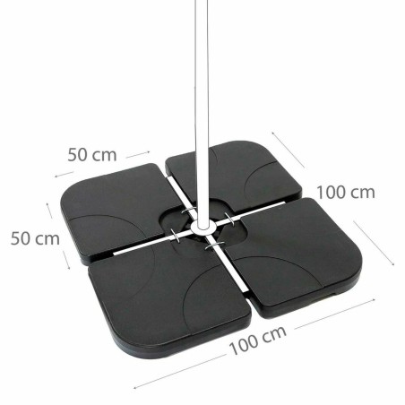 Base per Ombrellone Aktive 50 x 50 x 7,5 cm Plastica 80 kg 4 Pezzi