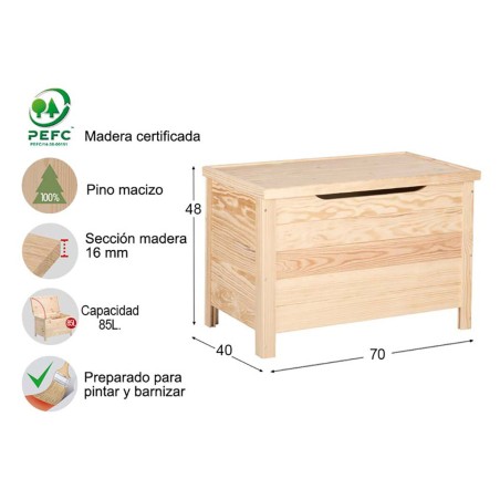 Baule Astigarraga Marrone Pino (70 x 48 x 40 cm)