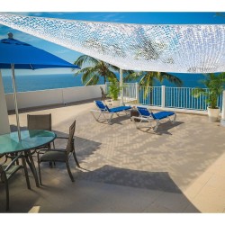 Tenda Parasole a Vela Rettangolare Faura Bianco 3 x 4 m Reversibile Mimetico