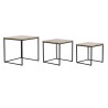 Set di 3 tavoli DKD Home Decor Nero Metallo 45 x 45 x 45 cm Legno MDF