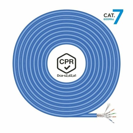 Cavo di Rete Rigido FTP Categoria 7 Aisens AWG23 Azzurro 100 m