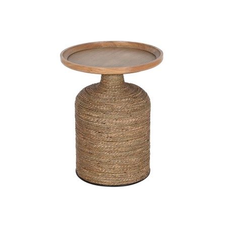 Tavolo aggiuntivo Home ESPRIT Marrone Chiaro Corda Abete 44 x 44 x 56 cm