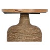 Tavolo aggiuntivo Home ESPRIT Marrone Chiaro Corda Abete 44 x 44 x 56 cm