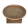Tavolo aggiuntivo Home ESPRIT Marrone Chiaro Corda Abete 44 x 44 x 56 cm
