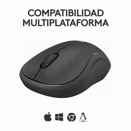 Mouse Bluetooth Wireless Logitech M240 Grafite Monocromatica