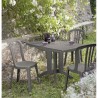 Tavolo Pieghevole Grosfillex Vega Lino Resina Plastica 118 x 77 x 72 cm