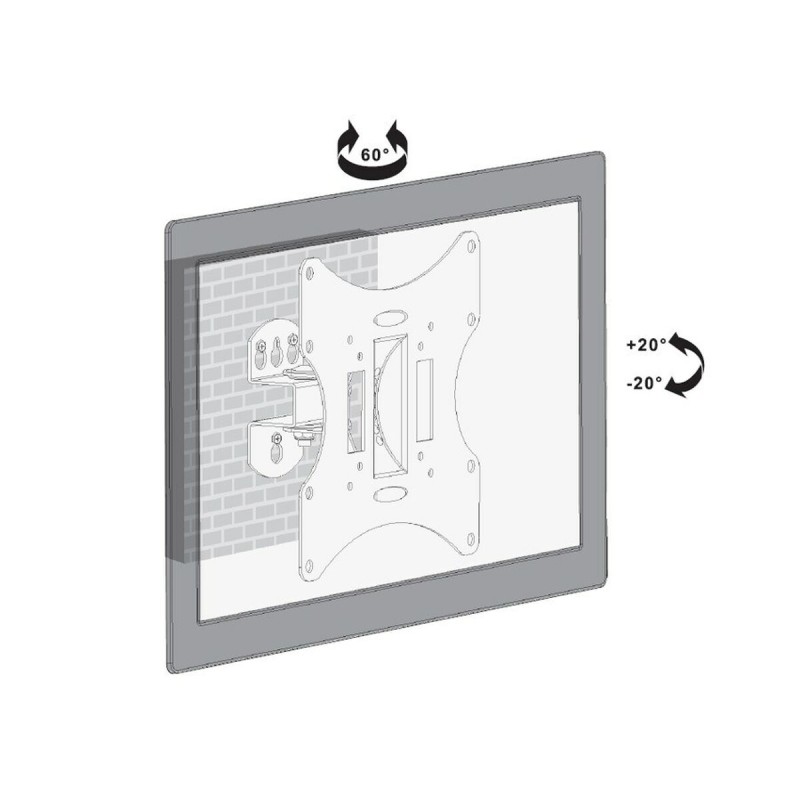 Supporto da Tavolo per Schermo MacLean MC-501B 23" 42" Supporto da Tavolo per Schermo MacLean MC-501B 23" 42"
