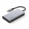 Hub USB 4 Porte Belkin AVC006btSGY Grigio Nero Argentato Alluminio