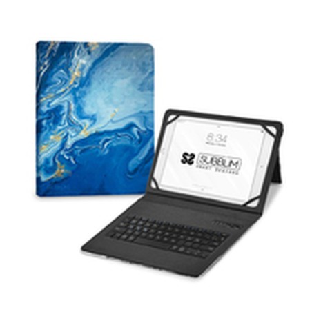 Tastiera Bluetooth con Supporto per Tablet Subblim SUBKT5-BTTB01 Qwerty in Spagnolo Multicolore Spagnolo