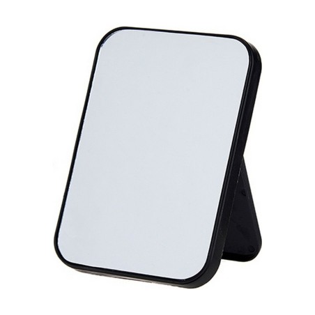 Specchio con Supporto Berilo 48727 Bianco Nero polipropilene 1,7 x 20 x 14 cm (12 Unità)