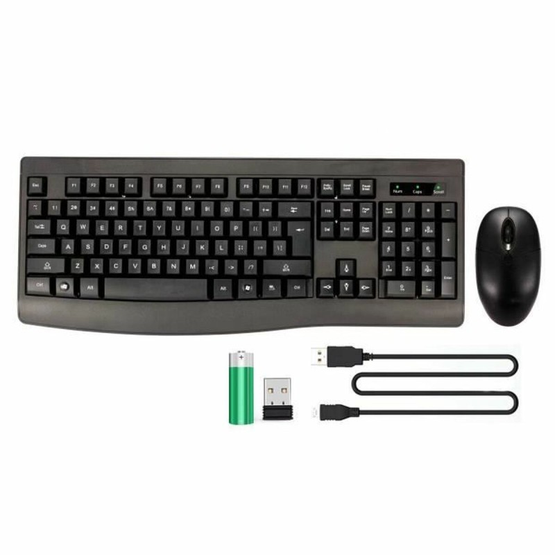 Tastiera e Mouse Bluestork Clavier Souris Sans Fil Nero Tastiera e Mouse Bluestork Clavier Souris Sans Fil Nero