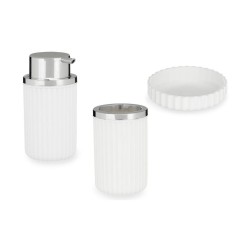 Set da Bagno Berilo 3318-1 Bianco Plastica