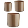 Set di Vasi Ibergarden CILINDRO-7006 Taupé Argilla Cilindro Ø 14 cm Ø 22 cm Ø 17 cm 3 Pezzi