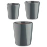 Set di Vasi Ibergarden CONICO-7011 Antracite Argilla Cónica Ø 14 cm Ø 22 cm Ø 17 cm 3 Pezzi