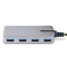 Hub USB Startech 5G4AB-USB-A-HUB Grigio