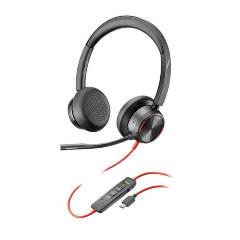 Auricolari con Microfono Poly Blackwire 8225 Nero Auricolari con Microfono Poly Blackwire 8225 Nero