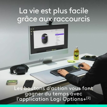 Mouse Bluetooth Wireless Logitech Pop Lilla