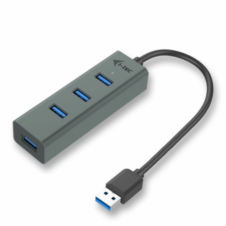 Hub USB i-Tec U3HUBMETAL403 Nero Grigio