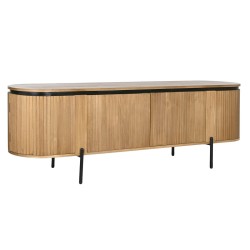 Mobile TV Home ESPRIT Nero Naturale Metallo Legno di paulownia 180 x 40 x 55 cm