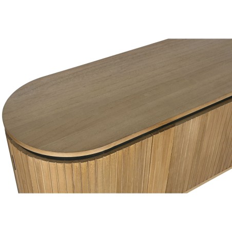 Mobile TV Home ESPRIT Nero Naturale Metallo Legno di paulownia 180 x 40 x 55 cm