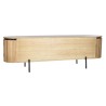 Mobile TV Home ESPRIT Nero Naturale Metallo Legno di paulownia 180 x 40 x 55 cm