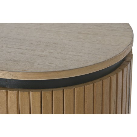 Mobile TV Home ESPRIT Nero Naturale Metallo Legno di paulownia 180 x 40 x 55 cm