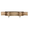 Mobile TV Home ESPRIT Nero Naturale Metallo Legno di paulownia 180 x 40 x 55 cm