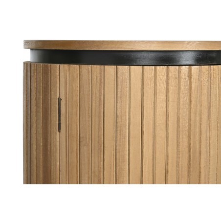 Mobile TV Home ESPRIT Nero Naturale Metallo Legno di paulownia 180 x 40 x 55 cm