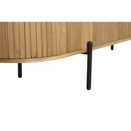 Mobile TV Home ESPRIT Nero Naturale Metallo Legno di paulownia 180 x 40 x 55 cm