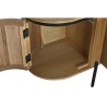 Mobile TV Home ESPRIT Nero Naturale Metallo Legno di paulownia 180 x 40 x 55 cm