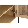 Mobile TV Home ESPRIT Nero Naturale Metallo Legno di paulownia 180 x 40 x 55 cm