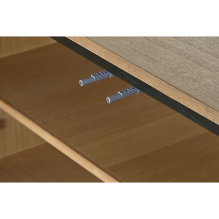 Mobile TV Home ESPRIT Nero Naturale Metallo Legno di paulownia 180 x 40 x 55 cm