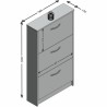Scarpiera FMD Bianco 58,5 x 104,5 x 17 cm