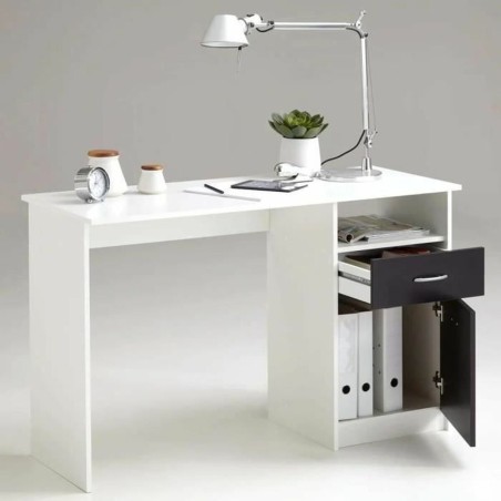 Scrivania FMD JACKSON  Bianco Nero 123 x 76,5 x 50 cm Legno