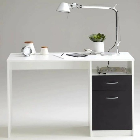 Scrivania FMD JACKSON  Bianco Nero 123 x 76,5 x 50 cm Legno