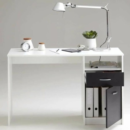 Scrivania FMD JACKSON  Bianco Nero 123 x 76,5 x 50 cm Legno