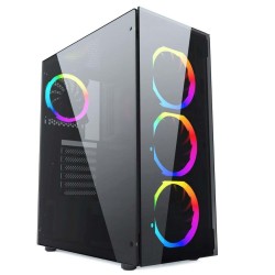 Case computer desktop ATX GEMBIRD CCC-FC-1500RGB Nero