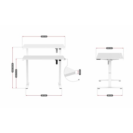 Scrivania Huzaro HZ-Hero 7.9 White Bianco