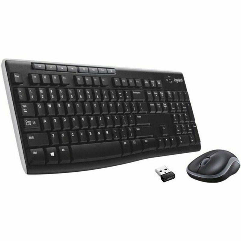 Tastiera e Mouse Wireless Logitech MK270 Francese Nero AZERTY Tastiera e Mouse Wireless Logitech MK270 Francese Nero AZERTY