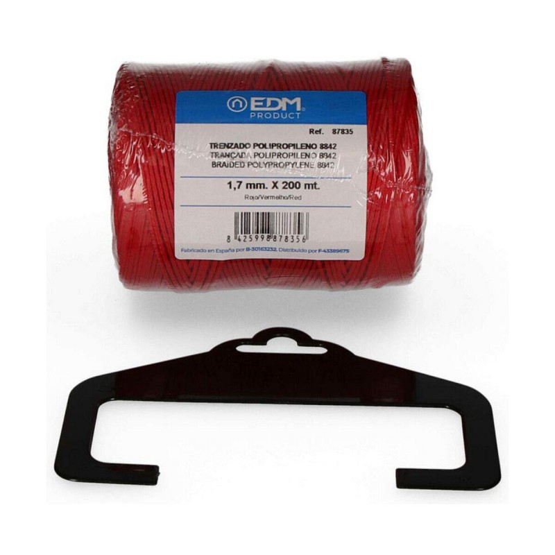 Corda intrecciata EDM 87835 Rosso polipropilene Corda intrecciata EDM 87835 Rosso polipropilene