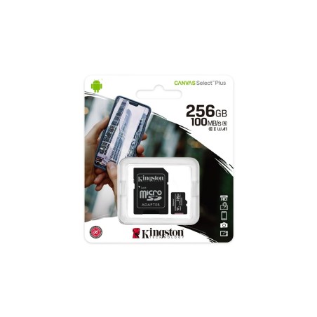 Scheda Di Memoria Micro SD con Adattatore Kingston Canvas Select Plus 256 GB