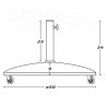 Base per Ombrellone Aktive Nero 25 kg Con ruote