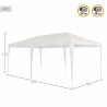 Gazebo Aktive Bianco 300 x 600 cm Metallo Plastica