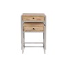 Set di 2 tavoli Home ESPRIT Marrone Argentato Naturale Acciaio Legno di mango 45,5 x 41 x 66,5 cm