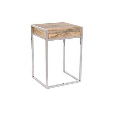 Set di 2 tavoli Home ESPRIT Marrone Argentato Naturale Acciaio Legno di mango 45,5 x 41 x 66,5 cm