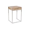Set di 2 tavoli Home ESPRIT Marrone Argentato Naturale Acciaio Legno di mango 45,5 x 41 x 66,5 cm