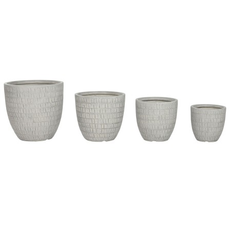 Vaso Home ESPRIT Grigio Magnesio 44 x 44 x 43 cm (4 Unità)