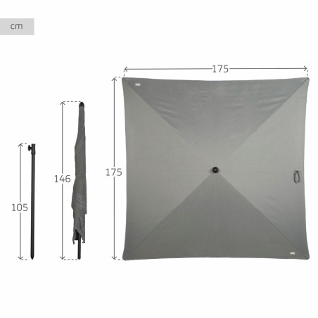 Ombrellone Aktive Grigio 175 x 240 x 175 cm