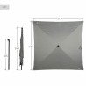 Ombrellone Aktive Grigio 175 x 240 x 175 cm